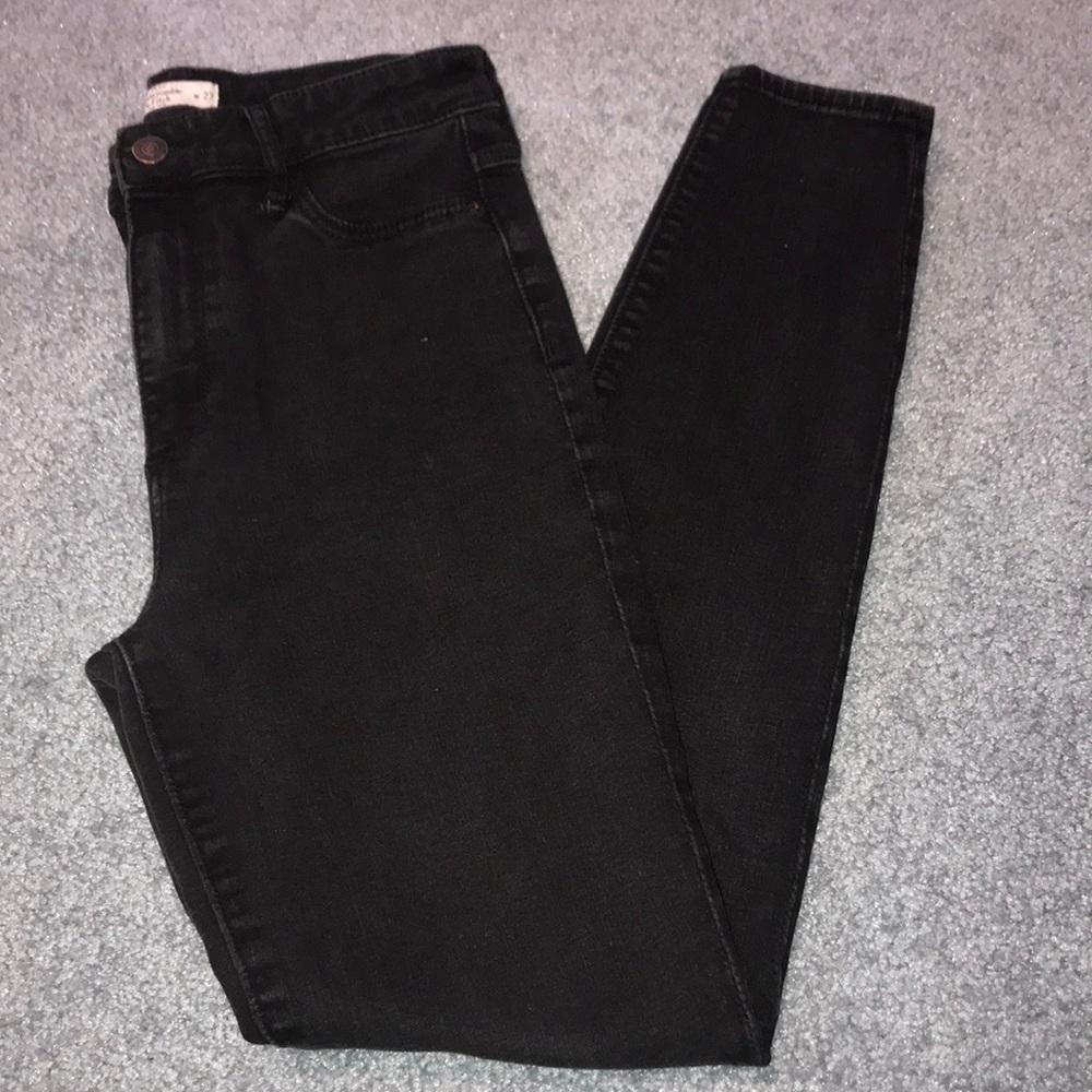 A&F black high/mid rise jeans size 4